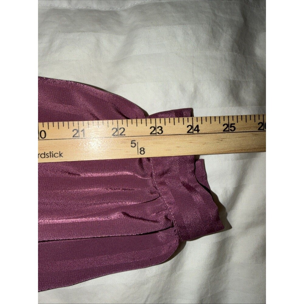 Vintage Bethany Blouse Womens 11/12 Purple Retro 70s Dainty Secretary to Disco - Picture 12 of 12